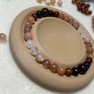 Sunstone, Moonstone & Garnet Stretch Bracelet