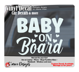 Baby On Board Sticker Car Decal New Parent Sticker Gift for new mom