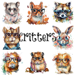 Cleaning Cloth Critters with Glasses #4972