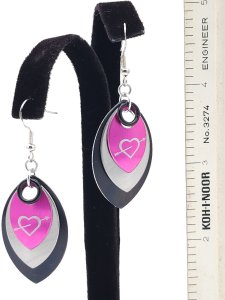 Blushing Shadows Scale Earrings