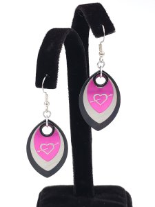 Blushing Shadows Scale Earrings