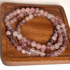 Strawberry Cherry Quartz Stretch Bracelet