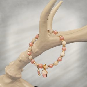 Pink Cupcake Bracelet Set (4)