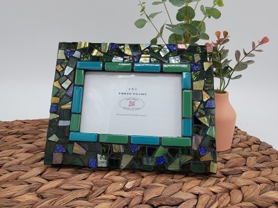 Mosaic picture frame, 4x6, decorative picture frames, photo frames