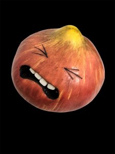 Onion with a Face, Halloween, vegan, Italian, chef gift, gardener gift, funny, creepy, spooky, teeth, gag gift, one of a kind, vegetable, anthropomorphic, kitchen decor