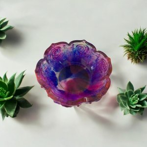 Resin Flower Design Dish