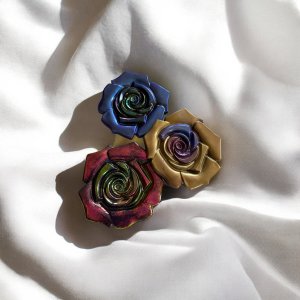 Resin Rose Shaped Coasters