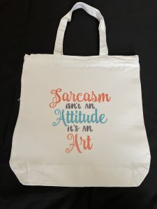 Medium size book bag with zipper/MZ053