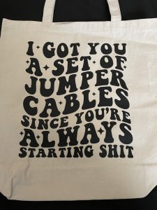 Canvas ,Vinyl tote bag/CV 033