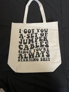 Canvas ,Vinyl tote bag/CV 033