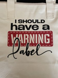 WIDE VINYL TOTE WITH ZIPPER -WZ 005