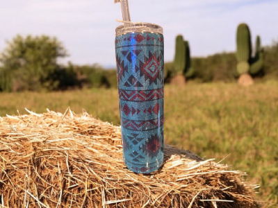 30 oz Aztec/southwest designed tumbler