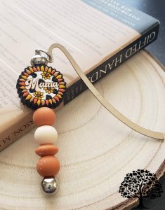Bookmark Silicone Bead Mama Sunflowers Handmade