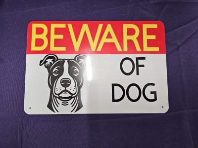 12x8 Beware of Dog Sign