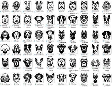 Dog Breed Vinyl Window Stickers