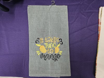 Embroidered Food Pun Kitchen Towels