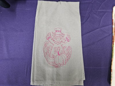 Embroidered Snowman/Scarecrow Kitchen Towels