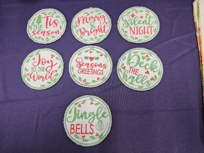 Embroidered Coasters