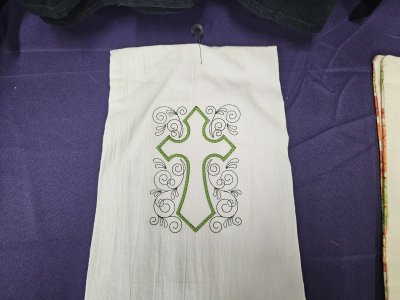 Embroidered Cross Towels