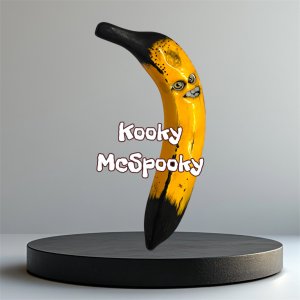 Banana with a face, Halloween, vegan, chef gift, gardener gift, funny, creepy, spooky, teeth, gag gift, one of a kind, anthropomorphic, kitchen decor