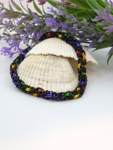 Midnyte Rainbow Byzantine Bracelet