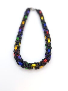 Midnyte Rainbow Byzantine Bracelet