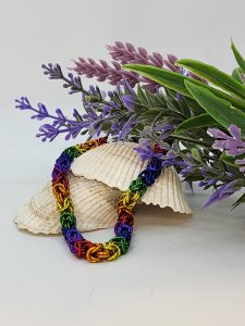 Radiant Rainbow Byzantine Bracelet
