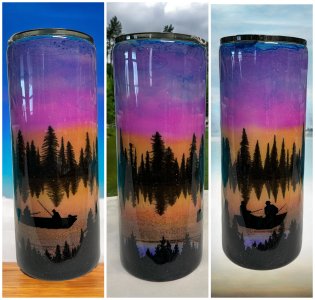 Beautiful lake scene tumbler