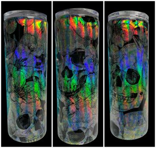 Holographic Skulls 20 oz Tumbler