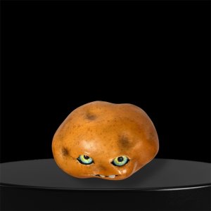 Potato with a Face, Halloween, vegan, chef gift, gardener gift, funny, creepy, spooky, teeth, gag gift, one of a kind, vegan, vegetable, anthropomorphic, kitchen decor