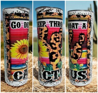Go deep throat a cactus snarky 20 oz tumbler