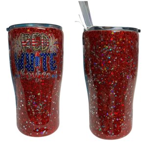 Red, White, Boujee 20 oz Modern Curve Tumbler