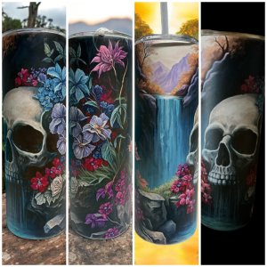 Glow in the dark Skulls 20 oz Tumbler