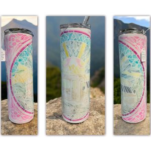 30 oz Watercolored Camper Tumbler