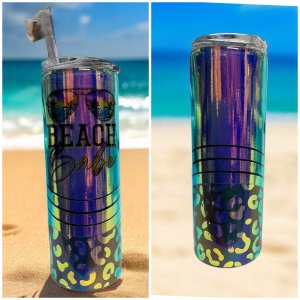 20 oz Beach Babe foiled Tumbler