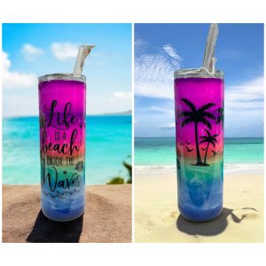 Life’s a Beach, Enjoy the Waves 20 oz Tumbler