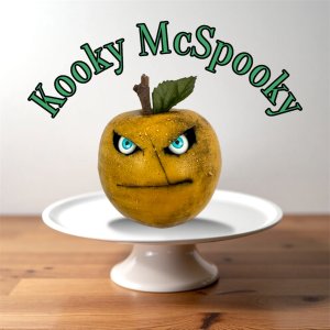 Yellow Apple with a face, Halloween, apple, teacher gift, classroom, teachers pet, apple pie, Doctor gift, fake, faux, anthropomorphic, golden delicious