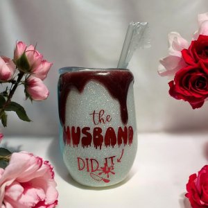 The Husband Did It Wine Tumbler