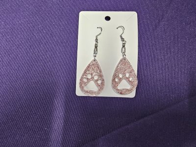 Epoxy Paw Print Earrings