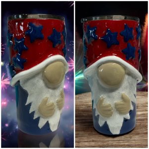 3D Patriotc Gnome 20 oz Tumbler