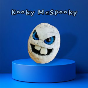 Rotten Egg with a Face, vegan, Halloween, chef gift, gardener gift, funny, creepy, spooky, teeth, gag gift, one of a kind, chicken, farm house decor, hen house, farm, farmer, vegetable, anthropomorphic, kitchen decor