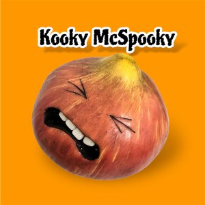 Onion with a Face, Halloween, vegan, Italian, chef gift, gardener gift, funny, creepy, spooky, teeth, gag gift, one of a kind, vegetable, anthropomorphic, kitchen decor