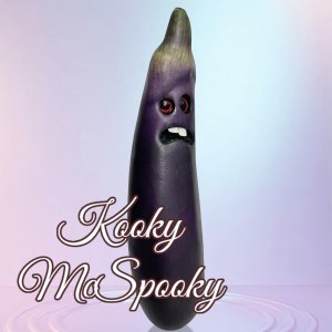 Eggplant with a Face, Halloween, vegan, Italian, chef gift, gardener gift, funny, creepy, spooky, teeth, gag gift, one of a kind, vegetable, anthropomorphic, kitchen decor, bachelorette