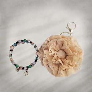Anna: Keychain & Bracelet Set