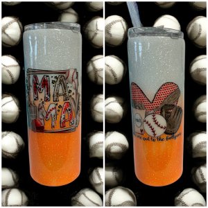 20 oz Baseball Mama tumbler