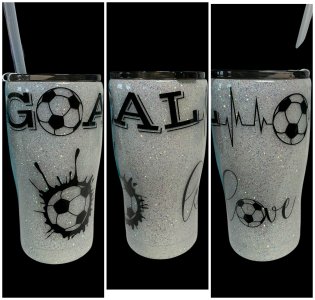 Soccer Goal 20 oz Modern curve tumbler