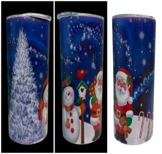 Santa Christmas Scene glow in the dark