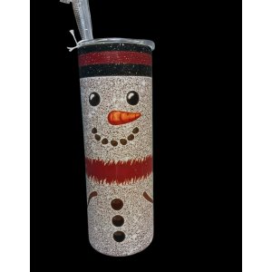 Glow in the dark Snowman Tumbler