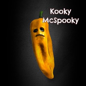 Yellow chili pepper with a Face, Halloween, vegan, gift, chef gift, gardener gift, funny, creepy, spooky, teeth, gag gift, one of a kind, vegetable, anthropomorphic, kitchen decor