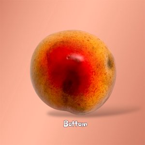 Nectarine with a face, Halloween, vegan, chef gift, gardener gift, funny, creepy, spooky, teeth, gag gift, one of a kind, peach, anthropomorphic, kitchen decor